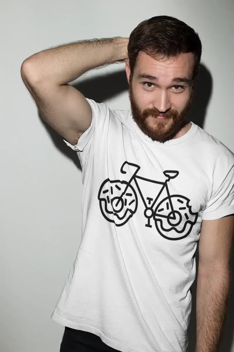 Ultrabasic Men's Graphic T-Shirt Bicycle Donuts - Funny Simpson Shirt For Men 1