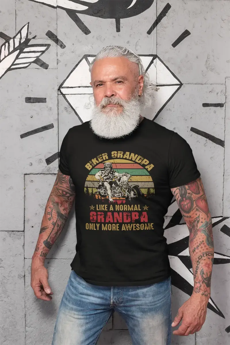 Ultrabasic Men's Graphic T-Shirt Biker Grandpa - Like A Normal Grandpa - Love Motorcycle 1