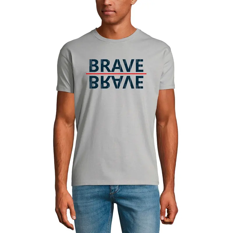 Ultrabasic Men's Graphic T-Shirt Brave Fearless - Hilarious Shirt For Men 1