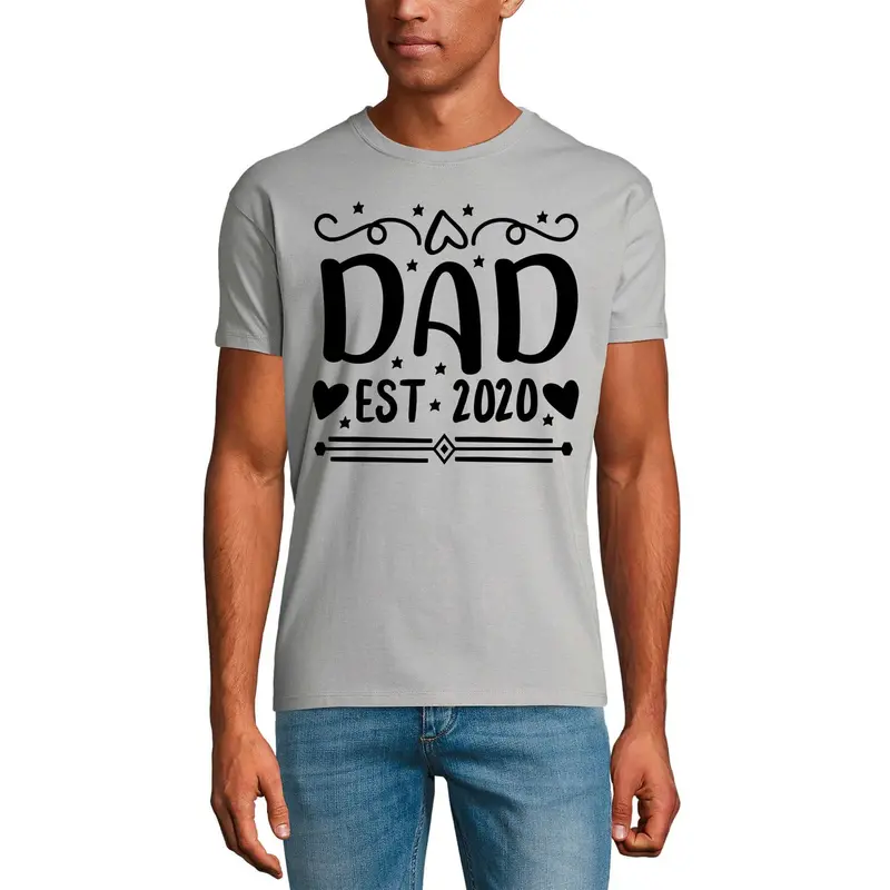 Ultrabasic Men's Graphic T-Shirt Dad Est 2020 - Gift For Father's Day 1