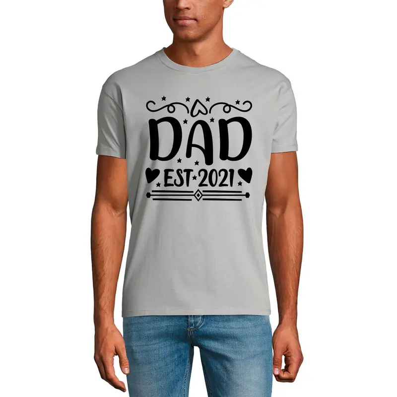 Ultrabasic Men's Graphic T-Shirt Dad Est 2021 - Parenting Time 1