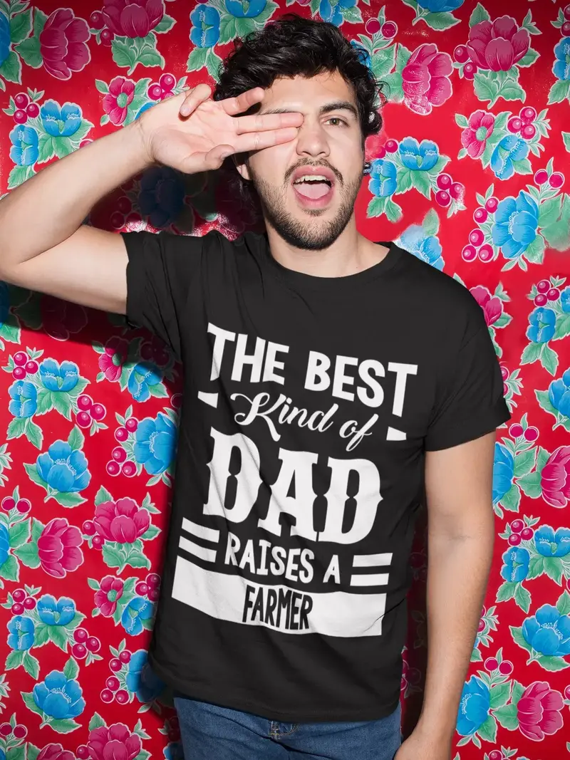 Ultrabasic Men's Graphic T-Shirt Dad Raises A Farmer 1