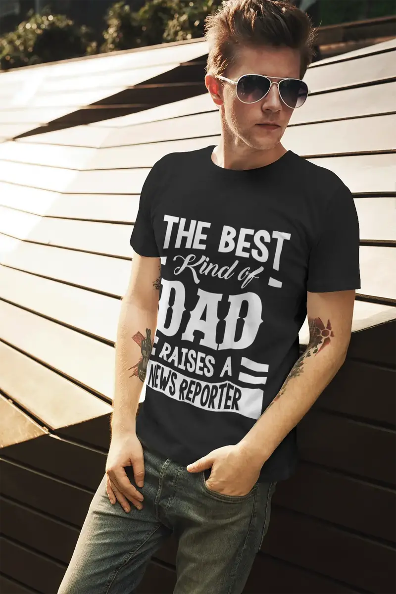 Ultrabasic Men's Graphic T-Shirt Dad Raises A News Reporter 1