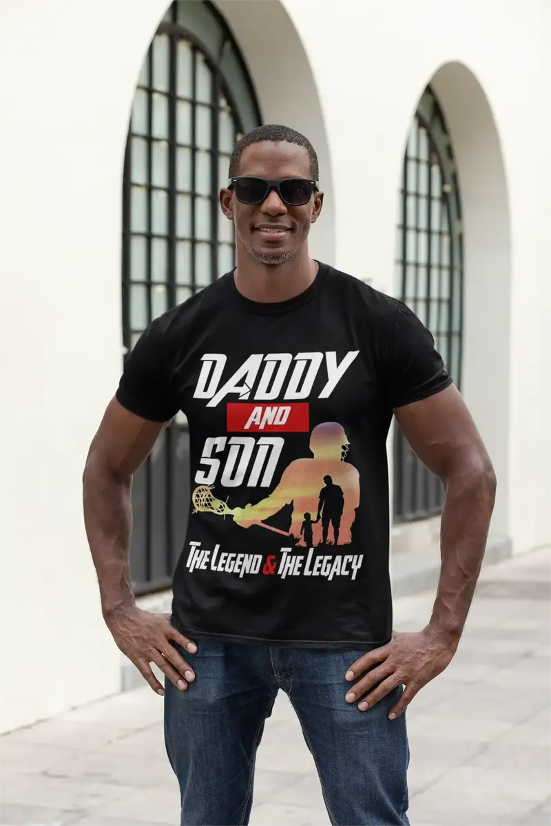 Ultrabasic Men's Graphic T-Shirt Daddy And Son - The Legend And The Legacy - Father's Day 1