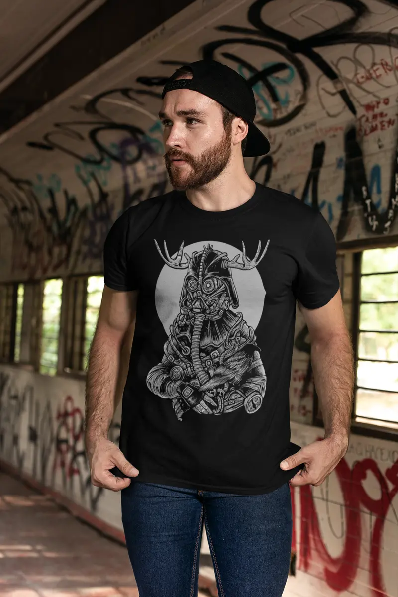 Ultrabasic Men's Graphic T-Shirt Dark Steampunk - Scary Halloween Shirt For Men 1