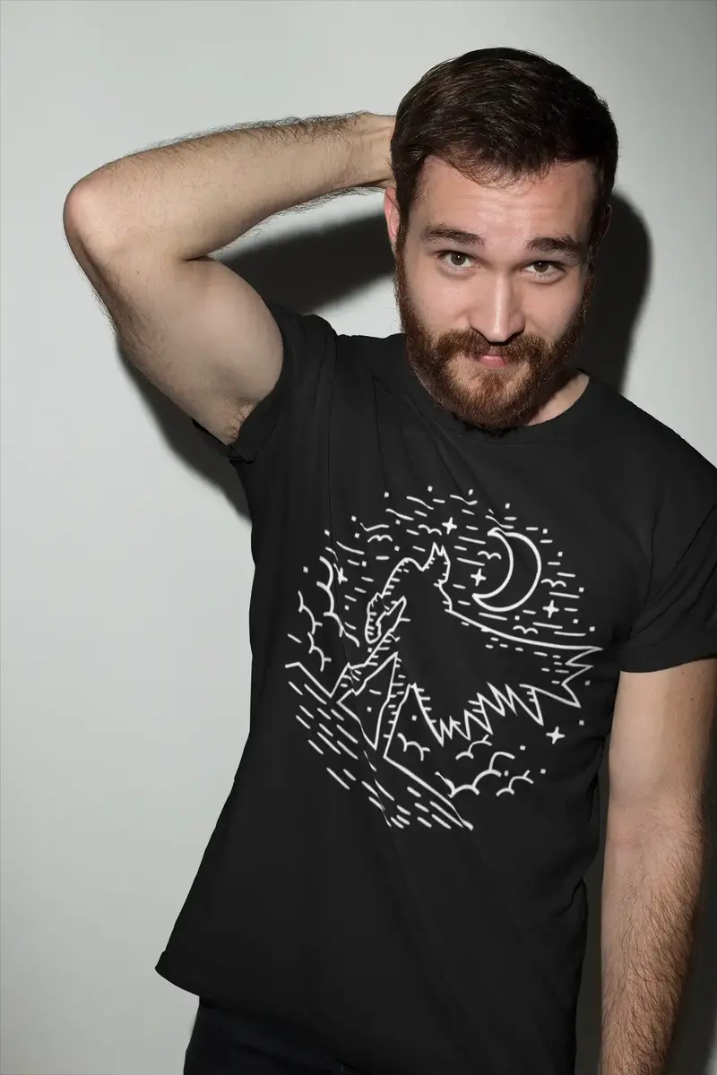 Ultrabasic Men's Graphic T-Shirt Darkest Night - Superhero Shirt For Men 1