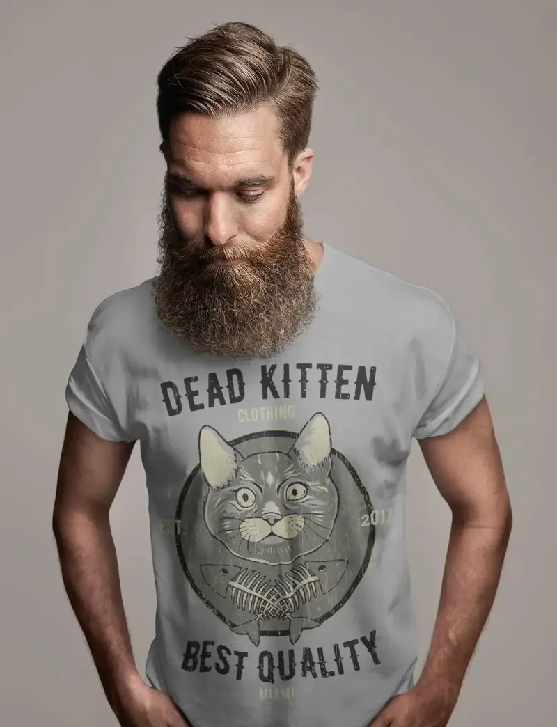 Ultrabasic Men's Graphic T-Shirt Dead Kitten - Funny Cat Shirt For Animal Lovers 1