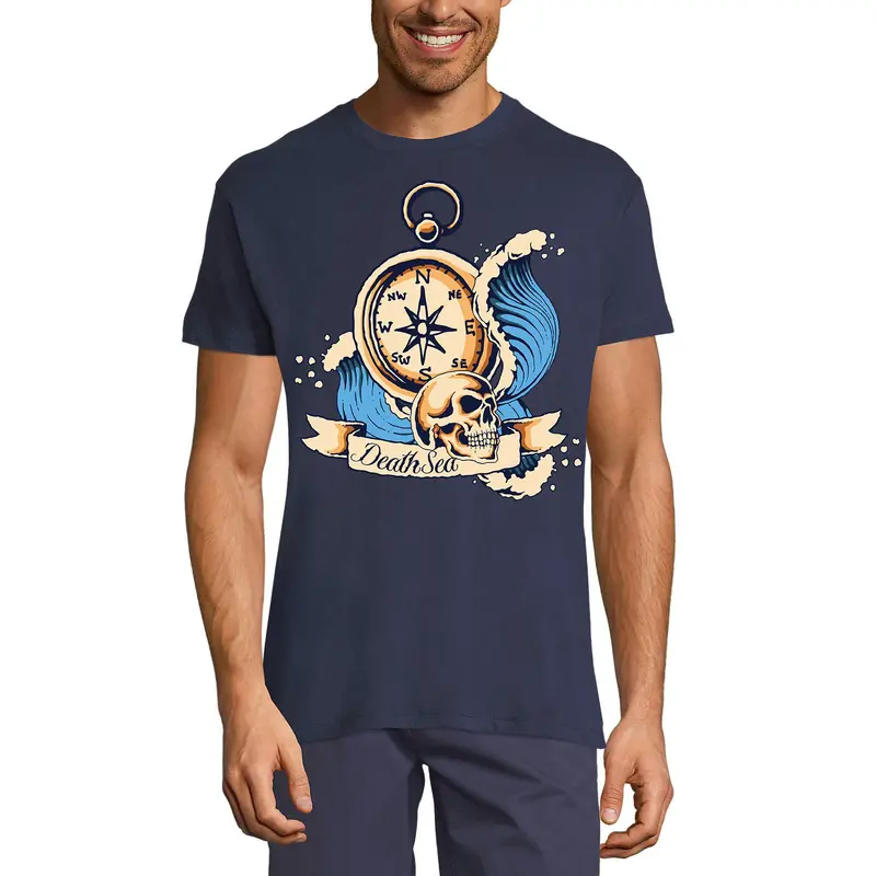 Ultrabasic Men's Graphic T-Shirt Death Sea - Sailor Compass - Sea Love 1