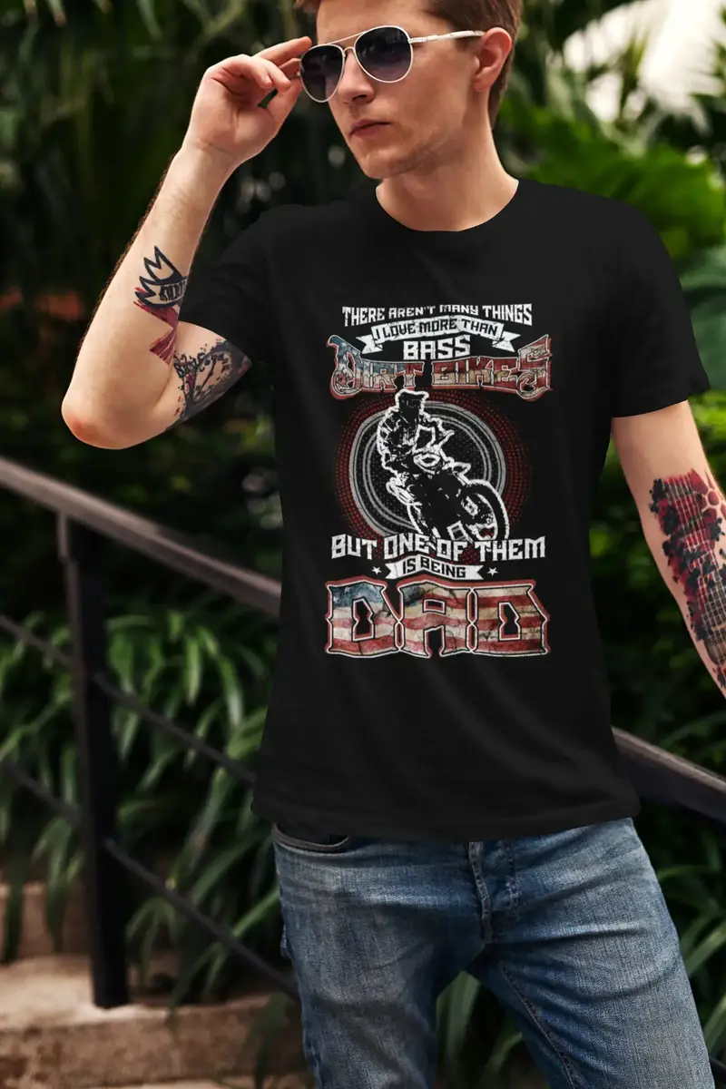 Ultrabasic Men's Graphic T-Shirt Dirt Biker - One Of Them Is Being Dad - Motorcyclist 1