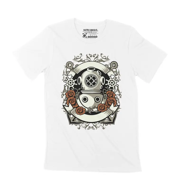Ultrabasic Men's Graphic T-Shirt Diver Sea Life - Funny Tee Shirt 3