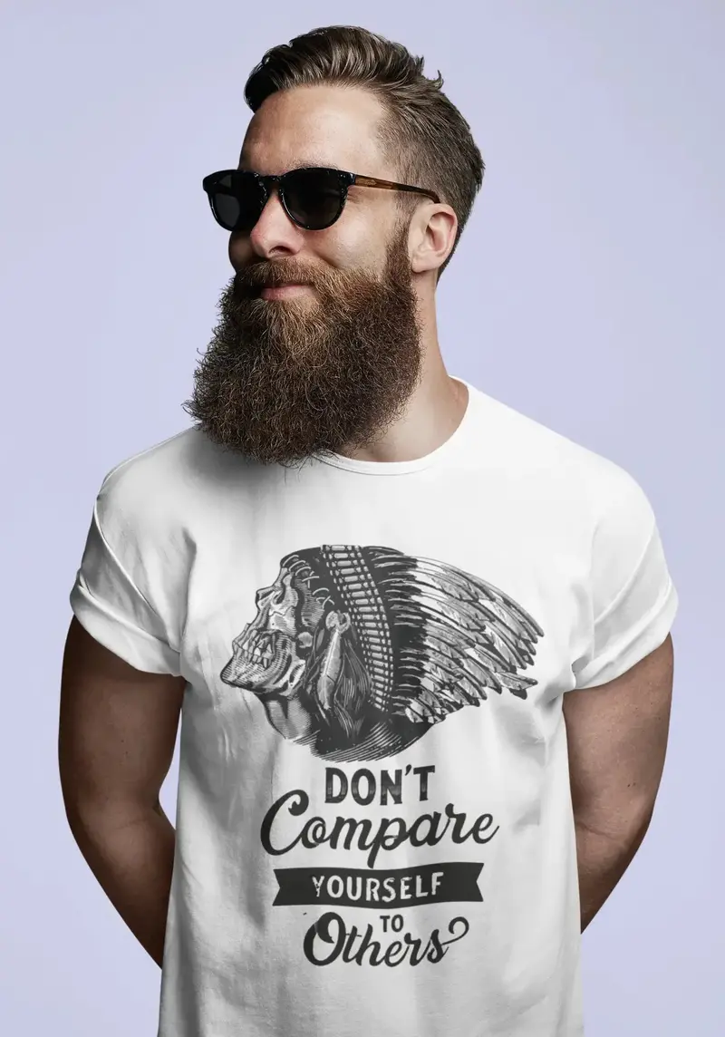 Ultrabasic Men's Graphic T-Shirt Don't Compare Yourself - Motivation Qoute Shirt 1