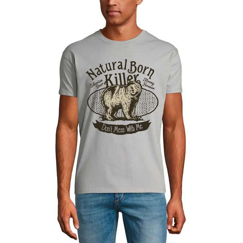 Ultrabasic Men's Graphic T-Shirt Don't Mess With Me - Siberian Bear - Vintage Shirt 1