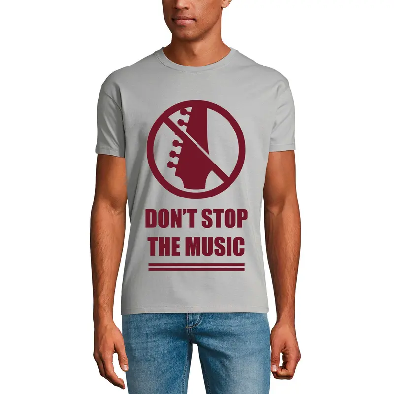 Ultrabasic Men's Graphic T-Shirt Don't Stop The Music - Guitar Shirt For Musician 1