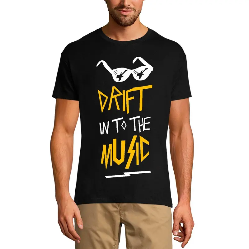 Ultrabasic Men's Graphic T-Shirt Drift In To The Music - Sound Shirt For Musician 1