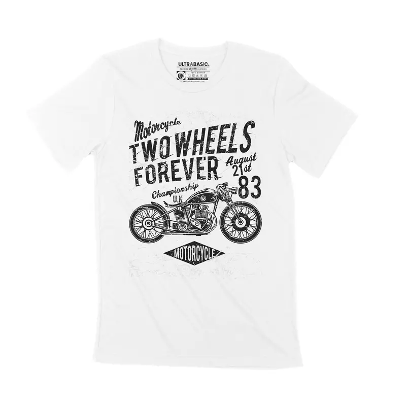 Ultrabasic Men's Graphic T-Shirt For Motorcyclists - Two Wheels Forever - Championship 1983 3