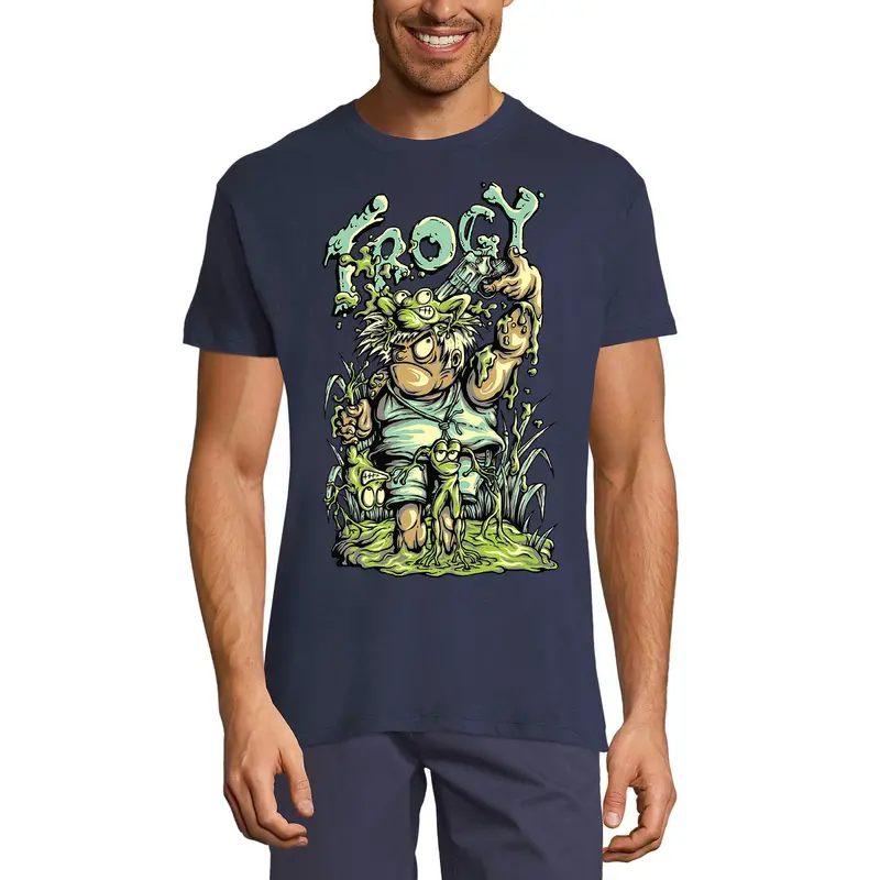 Ultrabasic Men's Graphic T-Shirt Frogy Frog Hunter - Funny Joke Shirt For Men 1