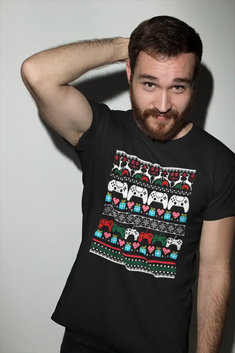 Ultrabasic Men's Graphic T-Shirt Gamer Joystick - Funny Shirt For Christmas 1