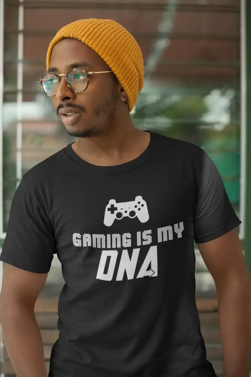 Ultrabasic Men's Graphic T-Shirt Gaming Is My Dna - Funny Shirt For Player 1