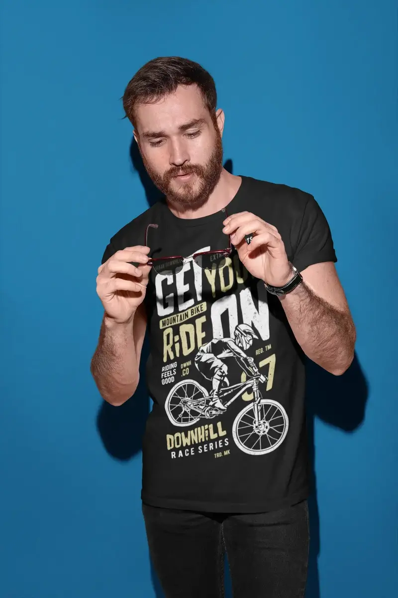 Ultrabasic Men's Graphic T-Shirt Get Your Ride On - Mountain Racer Tee Shirt 1