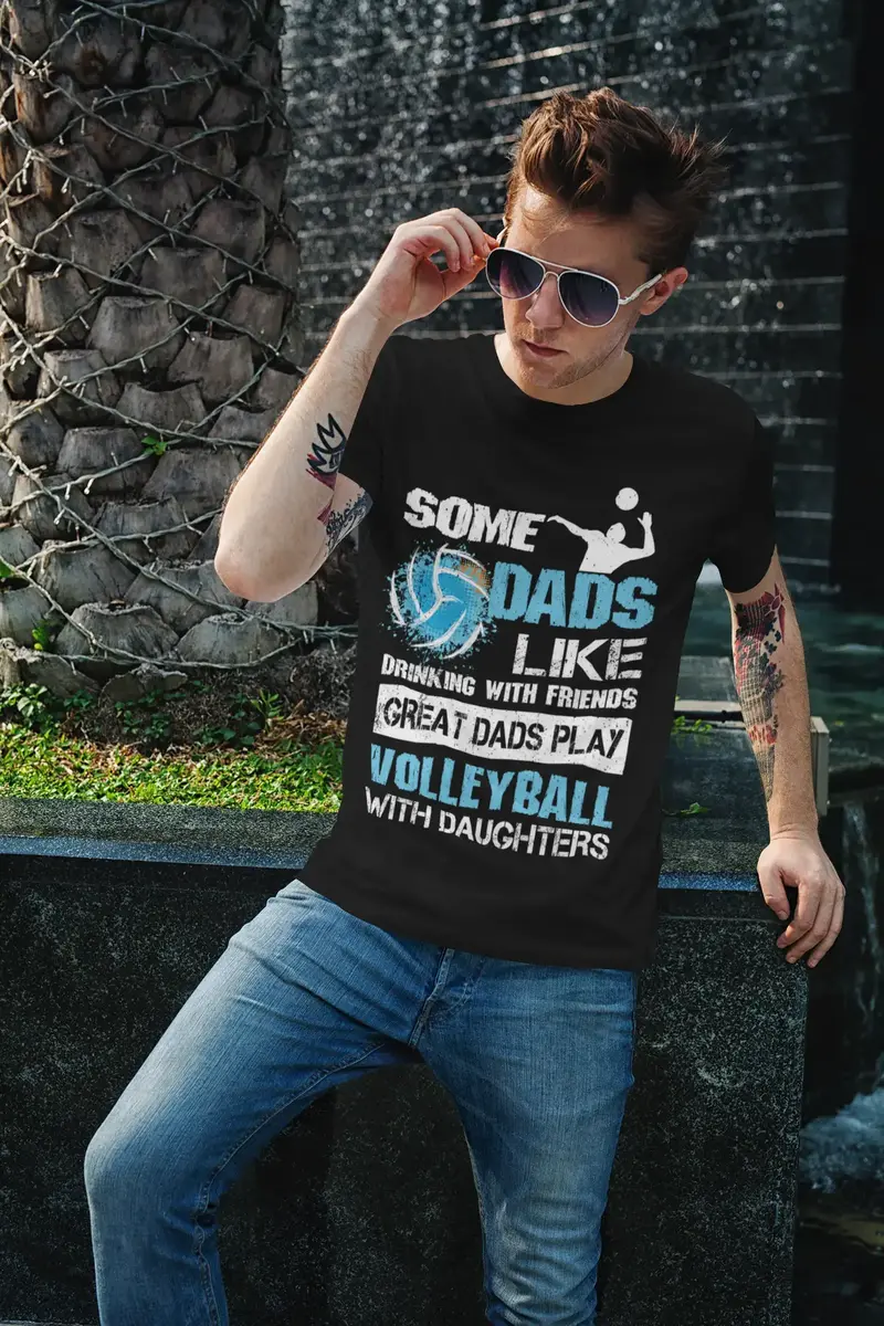 Ultrabasic Men's Graphic T-Shirt Great Dads Play Volleyball With Daughter Loves - Gift For Volleyball Players 1