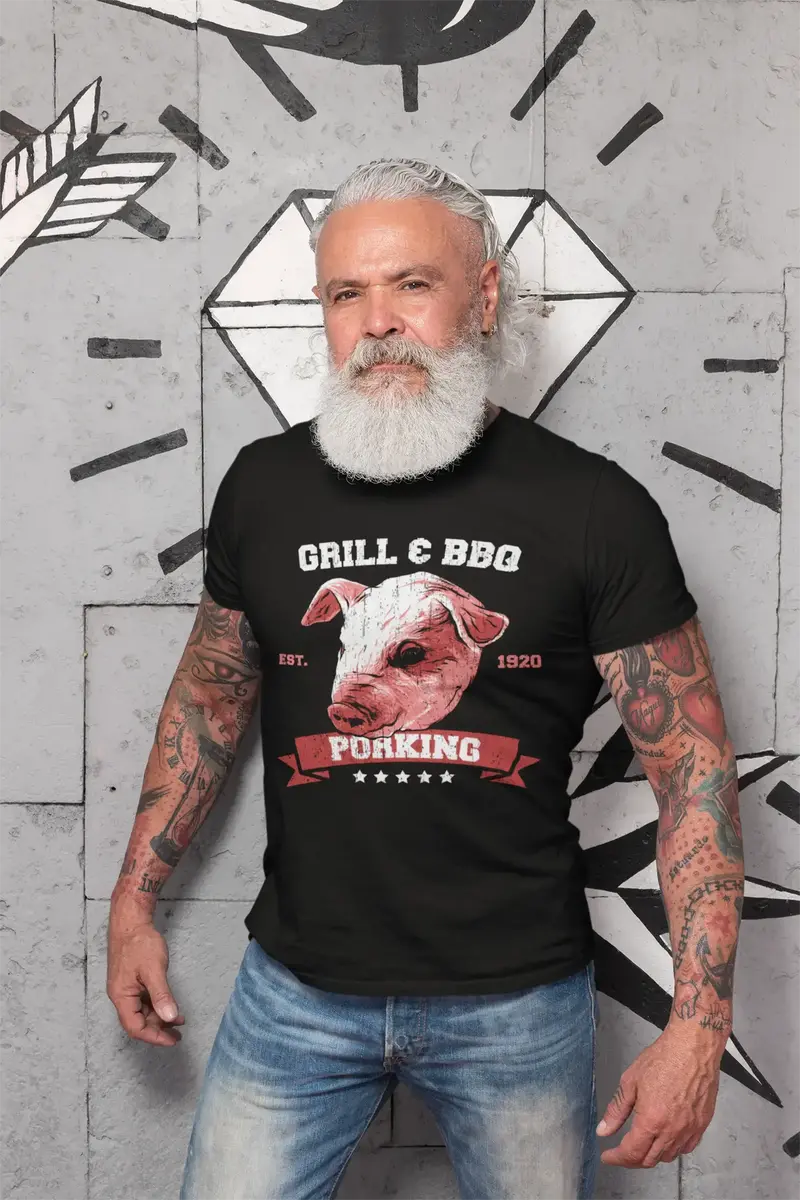 Ultrabasic Men's Graphic T-Shirt Grill And Bbq Porking - Barbecue Shirt For Men 1