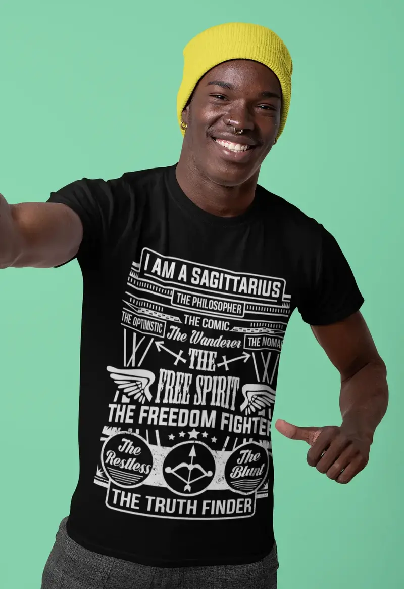 Ultrabasic Men's Graphic T-Shirt I Am A Sagittarius - Zodiac Funny Birthday Shirt 1