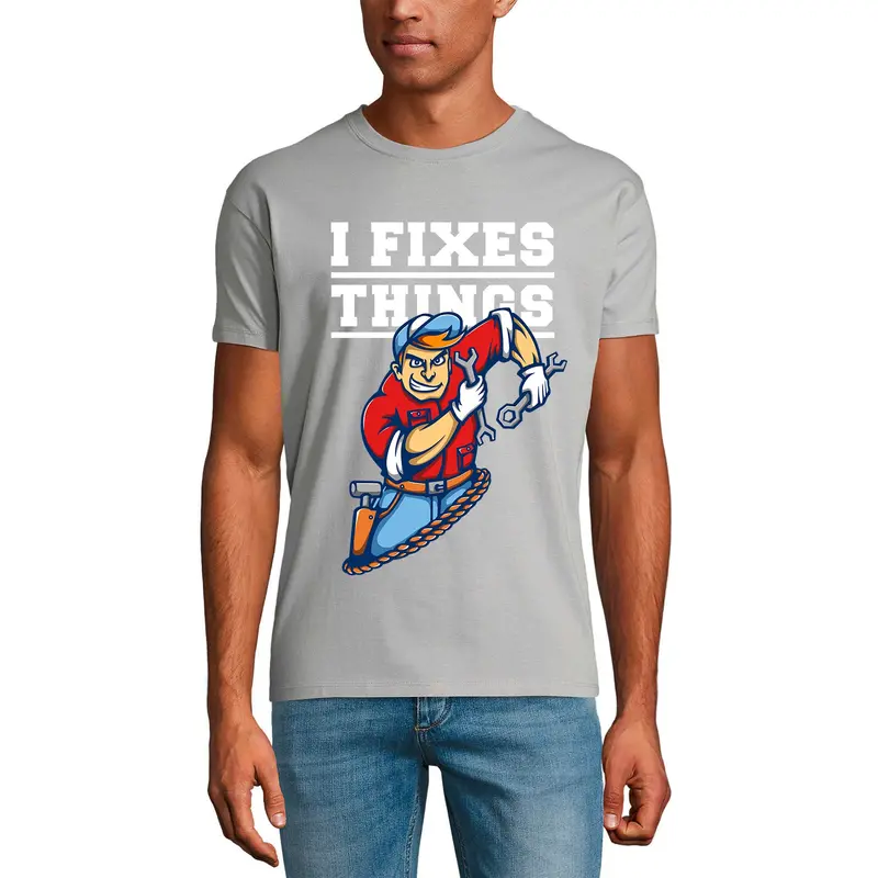 Ultrabasic Men's Graphic T-Shirt I Fixes Things - Funny Mechanic Shirt 1