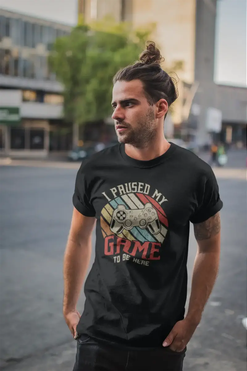 Ultrabasic Men's Graphic T-Shirt I Paused My Game To Be Here - Gaming Quote 1