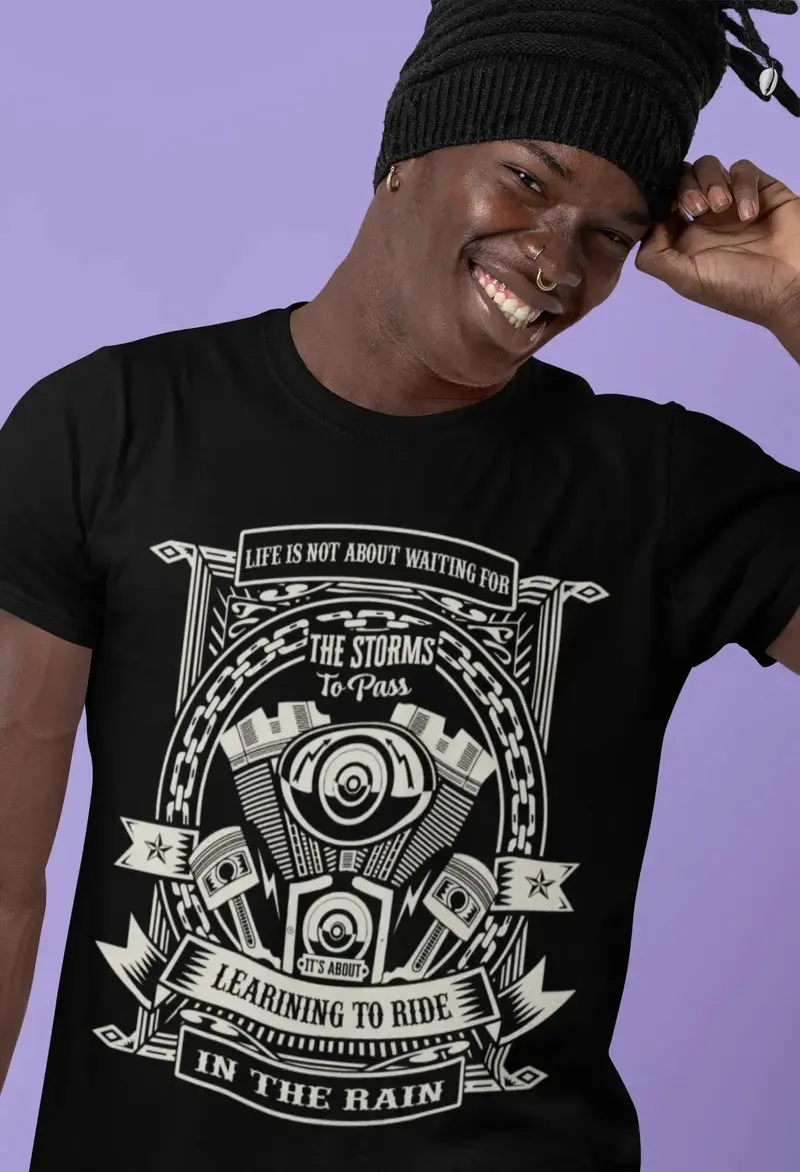 Ultrabasic Men's Graphic T-Shirt It Is About Learning To Ride - Funny Biker Quote 1