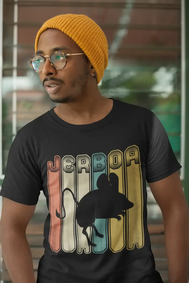 Ultrabasic Men's Graphic T-Shirt Jerboa - Retro Funny Tee Shirt 1