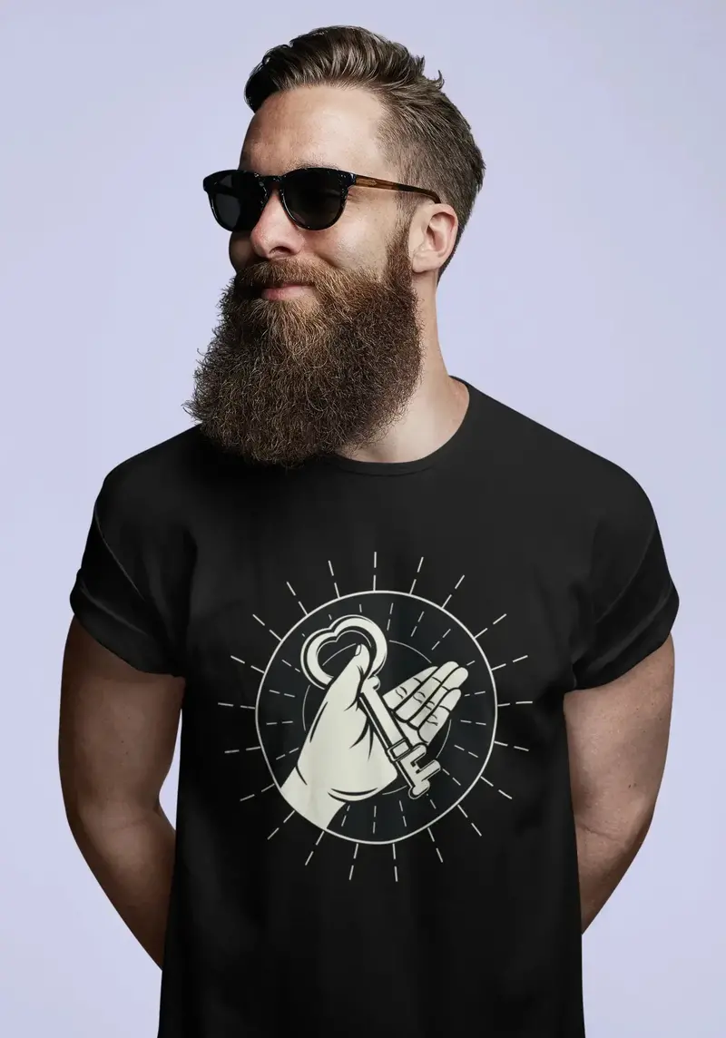 Ultrabasic Men's Graphic T-Shirt Key Of Life - Love Vintage Tee Shirt 1