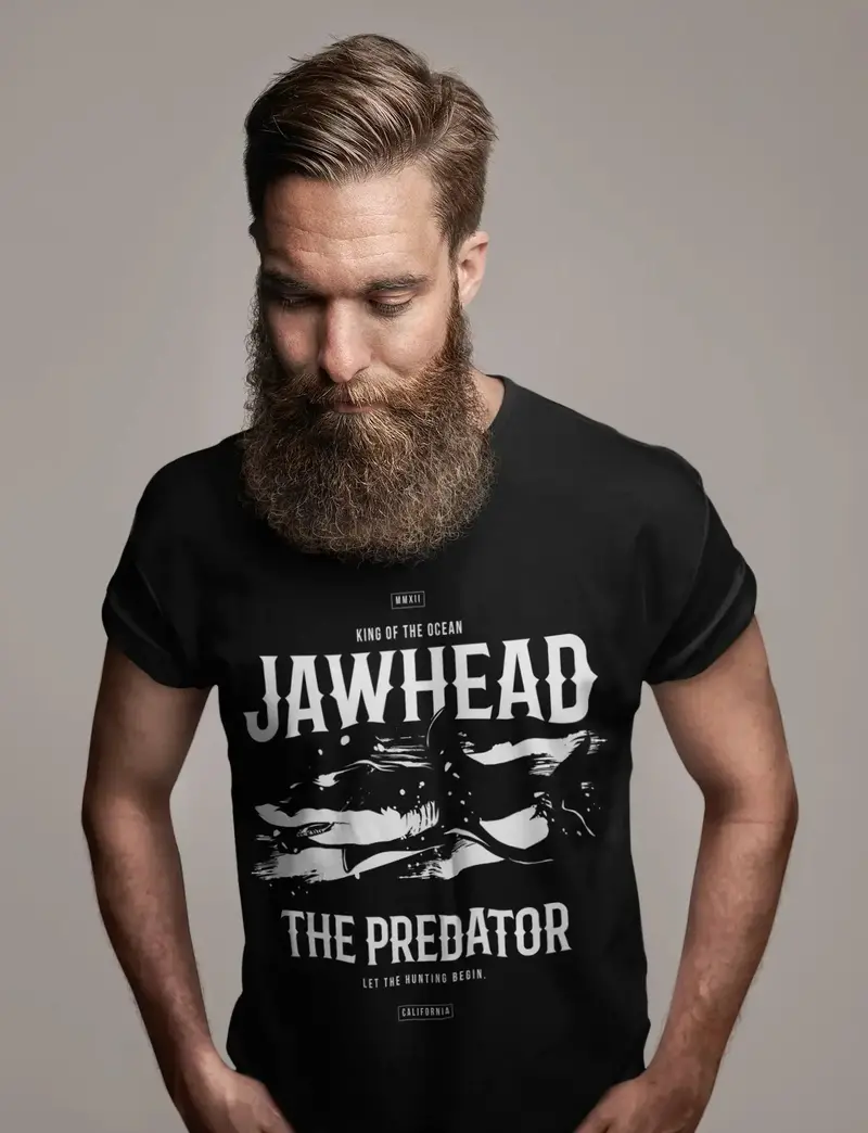 Ultrabasic Men's Graphic T-Shirt King Of The Ocean - Jawhead Shirt For Men 1