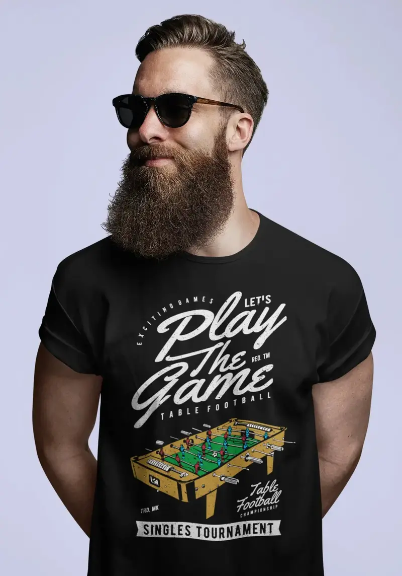 Ultrabasic Men's Graphic T-Shirt Let's Play The Game Table Football Tee Shirt 1
