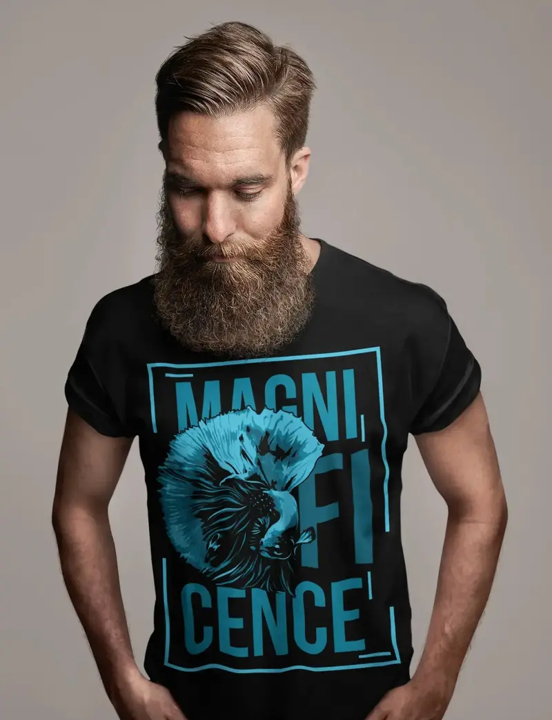 Ultrabasic Men's Graphic T-Shirt Magnif Fish - Vintage Graphic Shirt 1