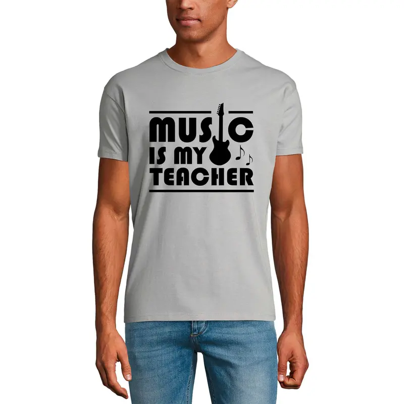Ultrabasic Men's Graphic T-Shirt Music Is My Teacher - Guitar Shirt For Musican 1