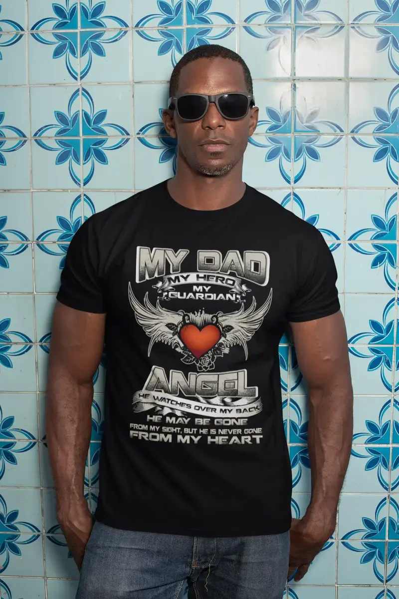 Ultrabasic Men's Graphic T-Shirt My Dad My Hero My Guardian Angel - Emotional Quote 1