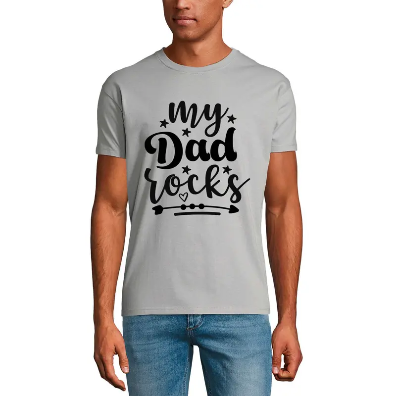 Ultrabasic Men's Graphic T-Shirt My Dad Rocks - Funny Father's Quote 1
