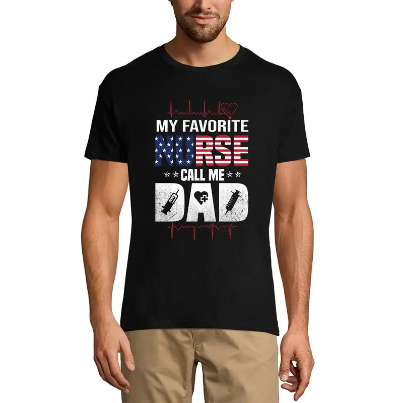 Ultrabasic Men's Graphic T-Shirt My Favorite Nurse Call Me Dad 3
