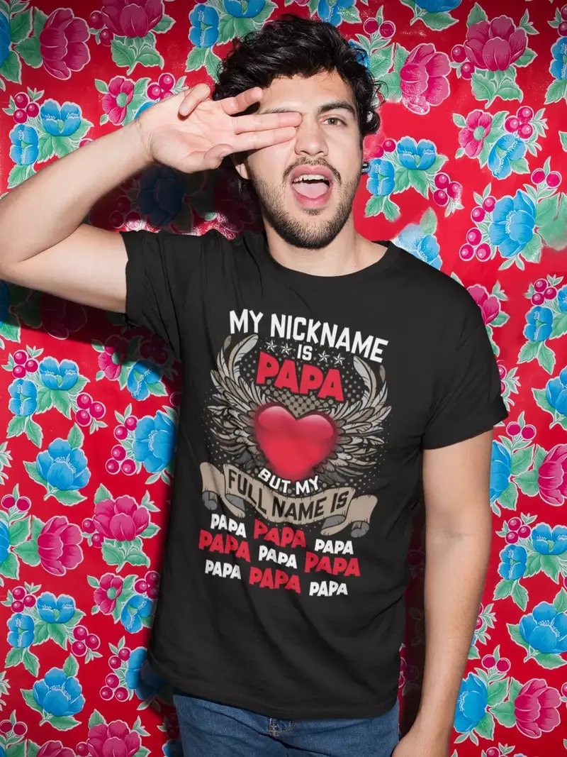 Ultrabasic Men's Graphic T-Shirt My Nickname Is Papa - Father's Day 1