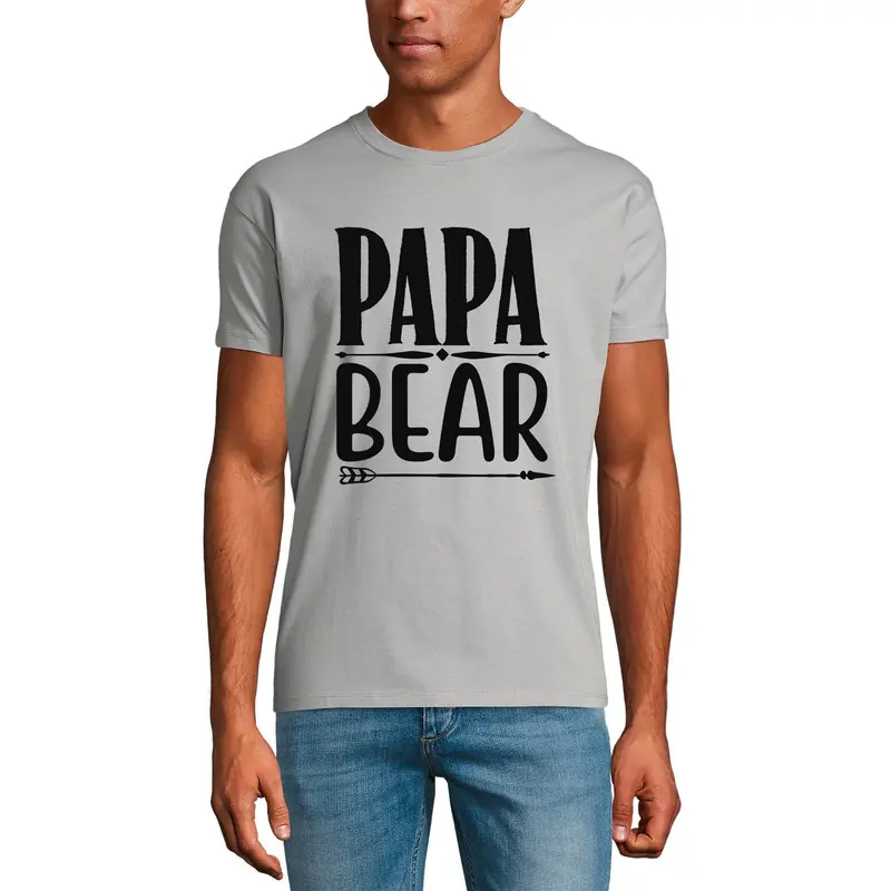 Ultrabasic Men's Graphic T-Shirt Papa Bear - Funny Father's Shirt 1
