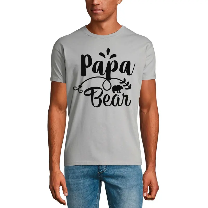 Ultrabasic Men's Graphic T-Shirt Papa Bear - Funny Father's Shirt 1