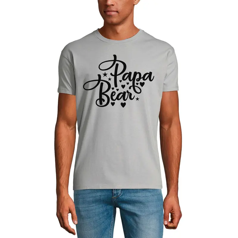 Ultrabasic Men's Graphic T-Shirt Papa Bear - Funny Father's Shirt 1
