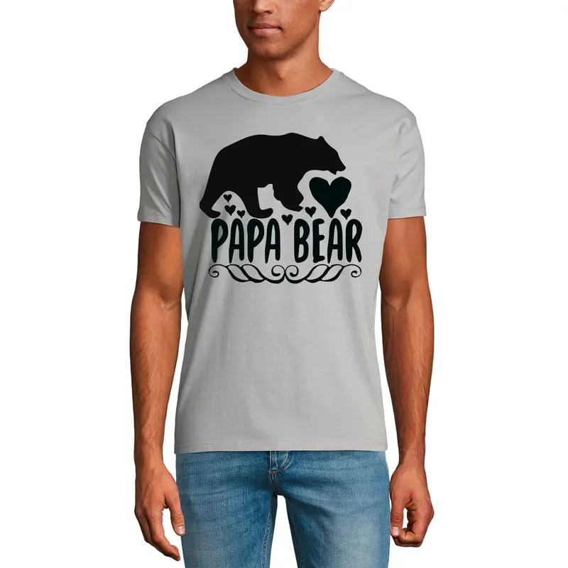 Ultrabasic Men's Graphic T-Shirt Papa Bear - Gift For Father's Day 1