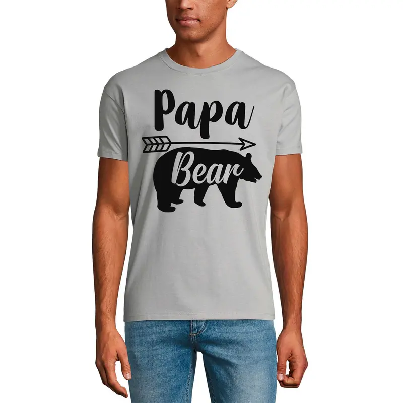 Ultrabasic Men's Graphic T-Shirt Papa Bear - Gift For Father's Day 1