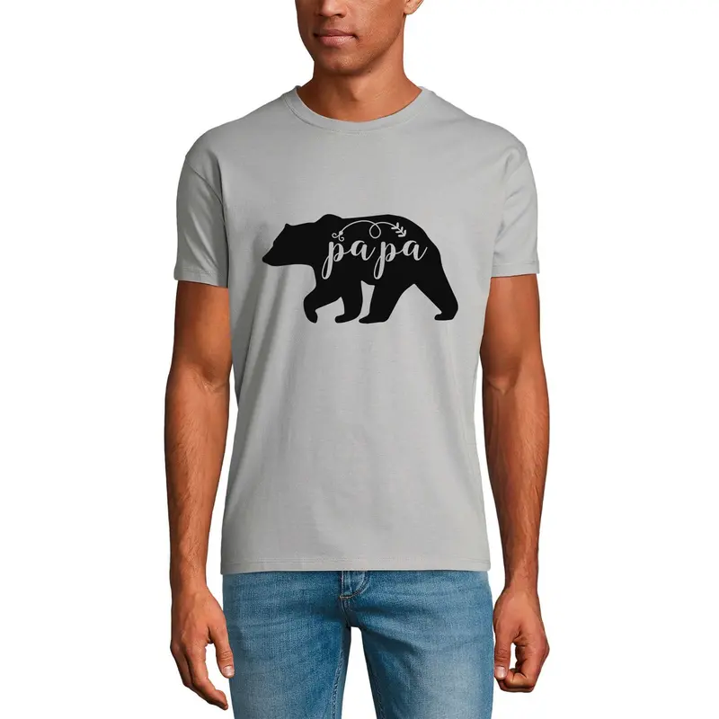 Ultrabasic Men's Graphic T-Shirt Papa Bear - Gift For Father's Day 1
