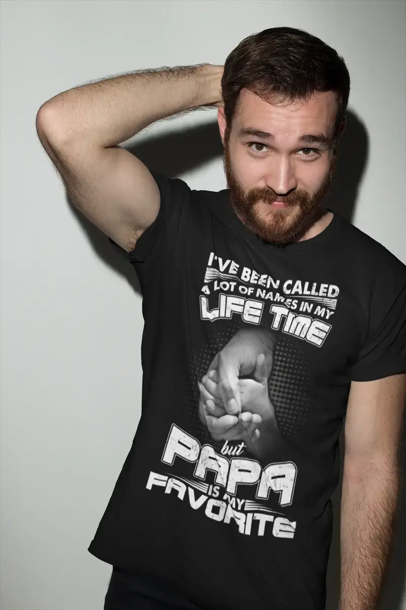 Ultrabasic Men's Graphic T-Shirt Papa Is My Favorite - Baby Hand - Vintage Shirt 1