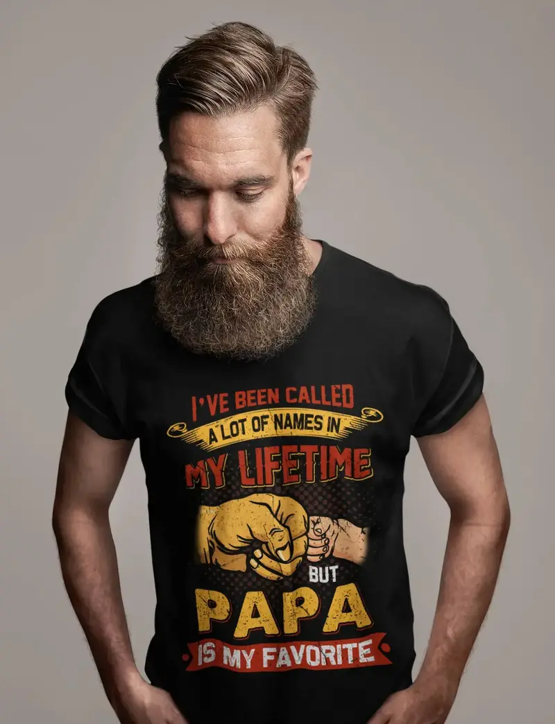 Ultrabasic Men's Graphic T-Shirt Papa Is My Favorite - Father's Day 1