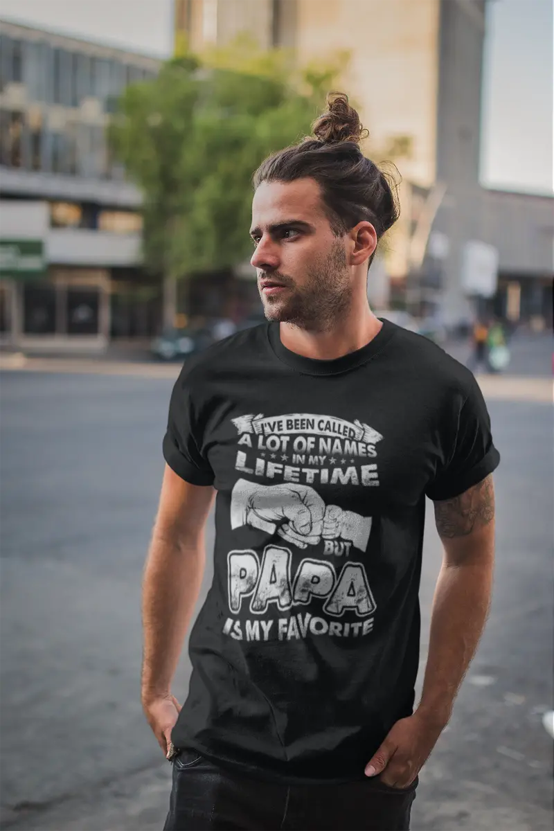 Ultrabasic Men's Graphic T-Shirt Papa Is My Favorite Name - Family Love 1