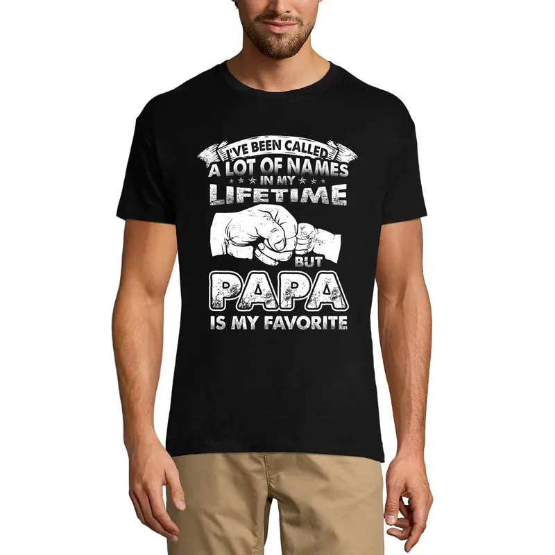 Ultrabasic Men's Graphic T-Shirt Papa Is My Favorite Name - Family Love 2