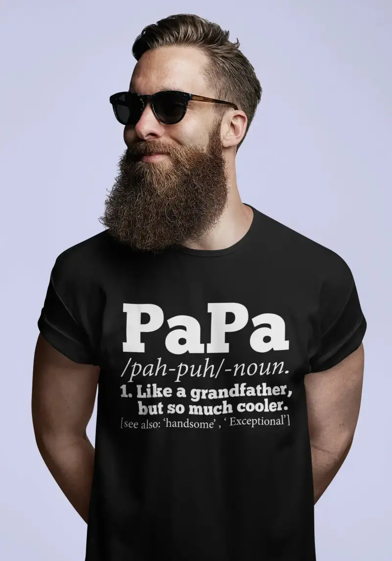 Ultrabasic Men's Graphic T-Shirt Papa Like A Grandfather But So Much Cooler - Vintage Shirt 1